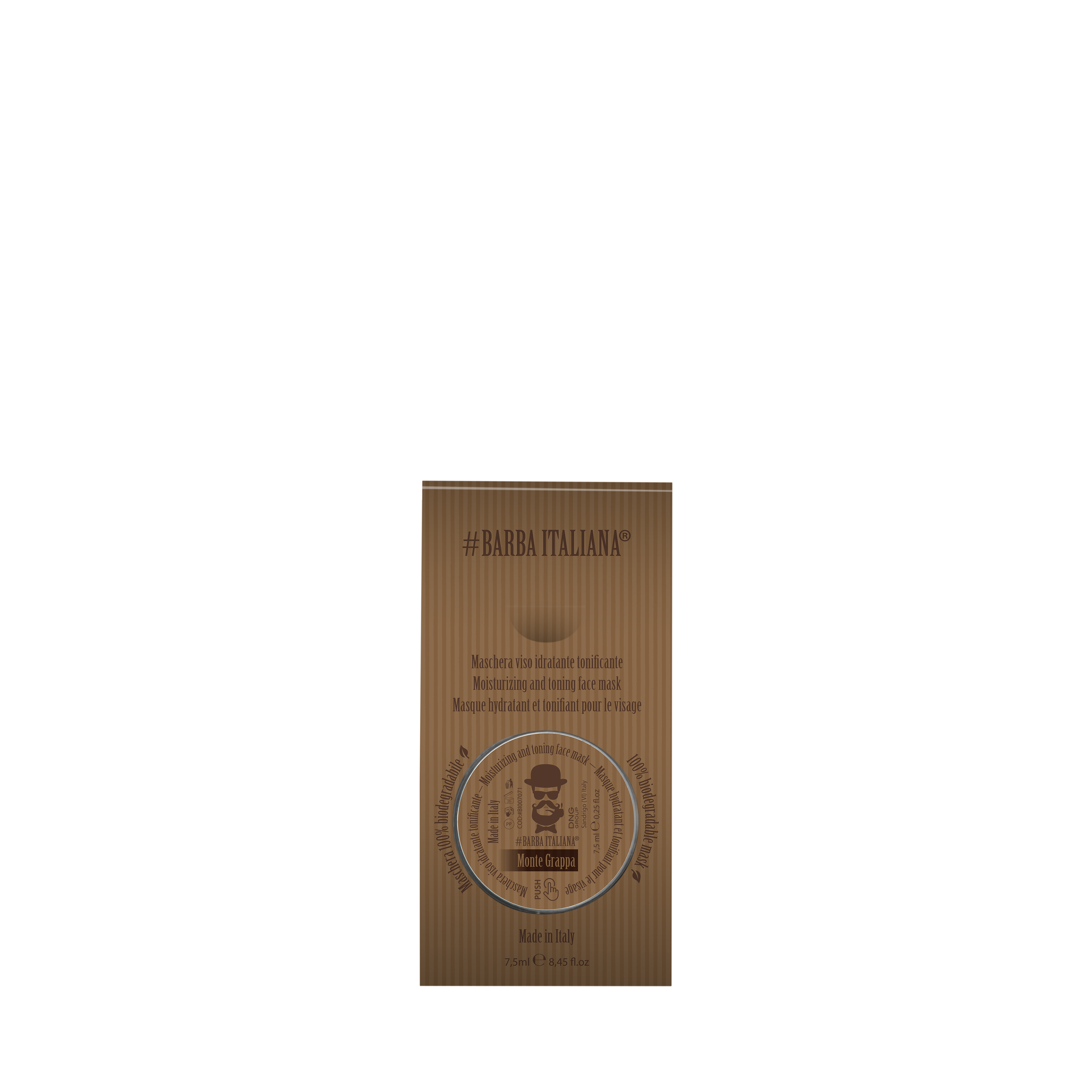 BARBA ITALIANA MONTE GRAPPA - MOISTURIZING AND TONING FACE MASK (7,5ml)